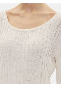 Pinko - PINKO Sukienka dzianinowa 105301 A2N7 Écru Regular Fit. Materiał: bawełna
