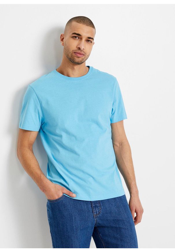bonprix - T-shirt (3 szt.). Kolor: niebieski. Materiał: jersey