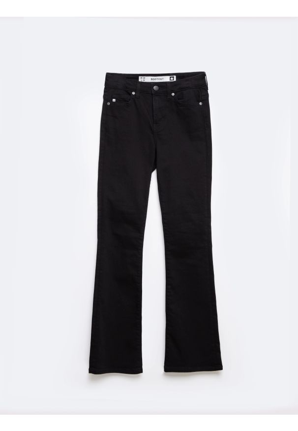 Big-Star - Jeansy damskie czarne Adela Bootcut 908. Kolor: czarny