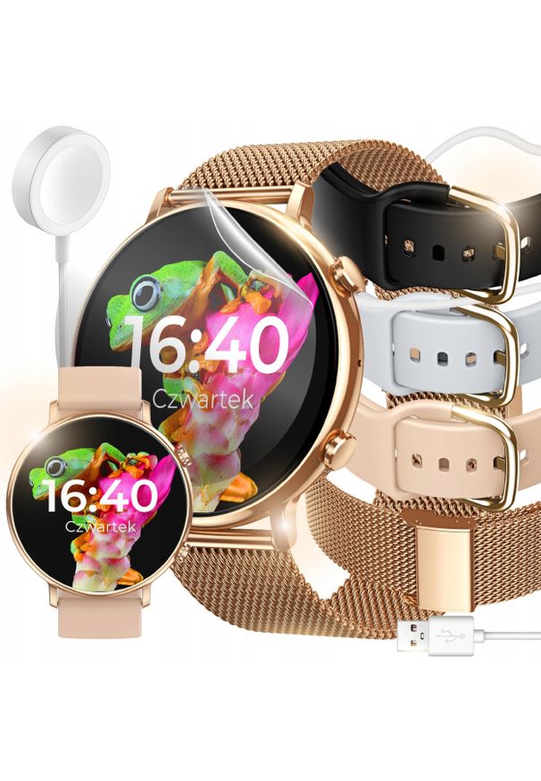 WonderWatch - SMARTWATCH ZEGAREK DAMSKI POLSKI ROZMOWY POWIADOMIENIA SPORT ZDROWIE SMS. Rodzaj zegarka: smartwatch. Styl: sportowy