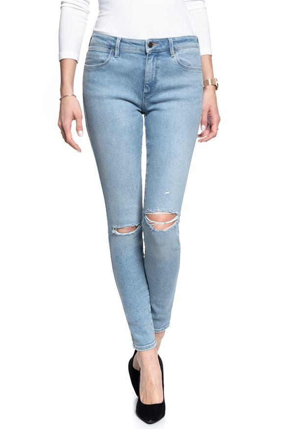 Wrangler - SPODNIE DAMSKIE WRANGLER SKINNY STONED RIBBED W28KTX98R 112128341