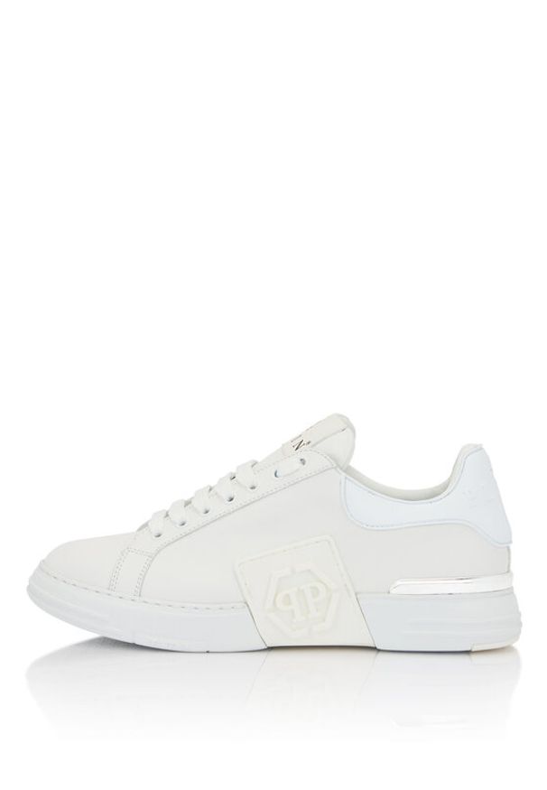 Philipp Plein - PHILIPP PLEIN Sneakersy SAFS USC0904 PLE005N Biały. Kolor: biały. Materiał: skóra