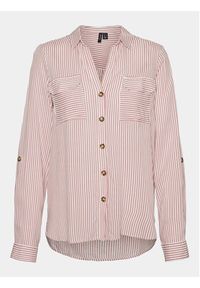 Vero Moda Koszula Bumpy 10275283 Różowy Regular Fit. Kolor: różowy. Materiał: wiskoza #2