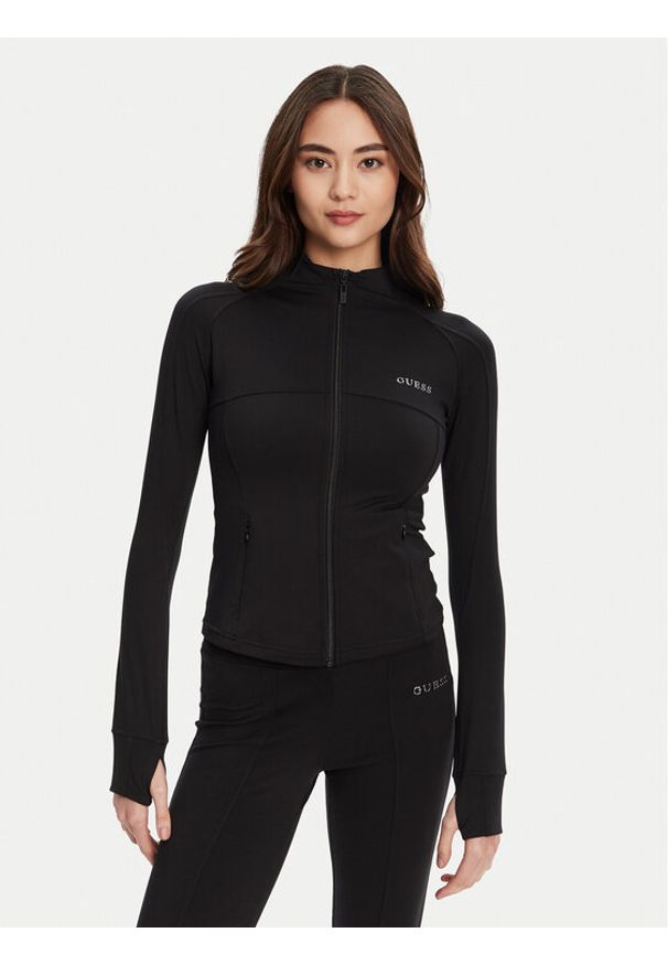 Guess Bluza V5RP17 KCD02 Czarny Regular Fit. Kolor: czarny. Materiał: syntetyk