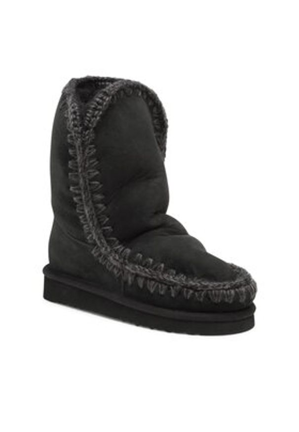 Mou Śniegowce Eskimo Boot 24 FW101000A Czarny. Kolor: czarny. Materiał: zamsz, skóra
