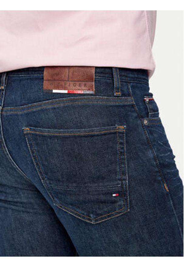 TOMMY HILFIGER - Tommy Hilfiger Jeansy Bleecker MW0MW35717 Granatowy Slim Fit. Kolor: niebieski