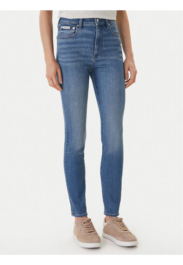 Calvin Klein Jeans Jeansy LV047F700G Niebieski Skinny Fit. Kolor: niebieski