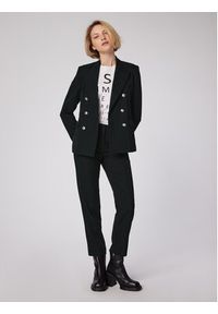 Simple Spodnie materiałowe SPD506-02 Czarny Slim Fit. Kolor: czarny. Materiał: materiał #6