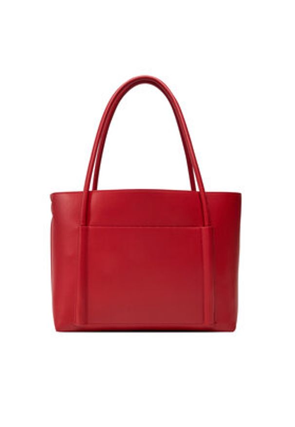Calvin Klein Torebka Ck Linn Medium Shopper K60K613110 Czerwony. Kolor: czerwony. Materiał: skórzane