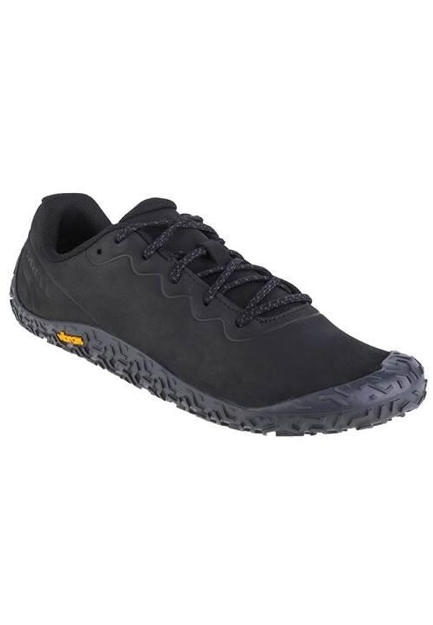 Buty do biegania męskie Merrell Vapor Glove 6. Kolor: czarny. Materiał: guma, skóra, tkanina, zamsz, materiał, syntetyk