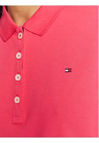 TOMMY HILFIGER - Tommy Hilfiger Polo Essential WW0WW28578 Różowy Regular Fit. Typ kołnierza: polo. Kolor: różowy. Materiał: bawełna #3