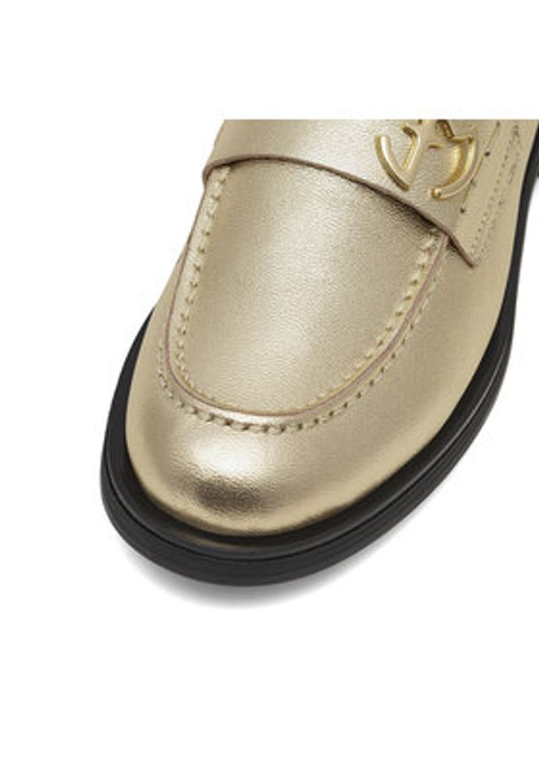 Eva Minge Loafersy MICHELLE-0107 Złoty. Kolor: złoty. Materiał: skóra