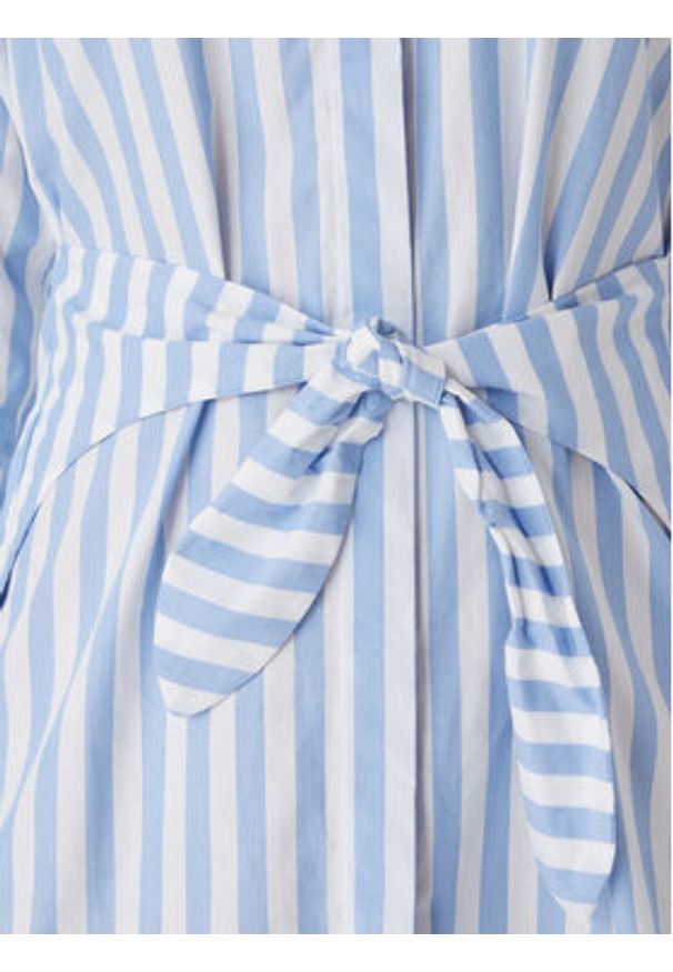 Calvin Klein Sukienka koszulowa Yarndye LV044F032G Niebieski Regular Fit. Kolor: niebieski. Materiał: bawełna. Typ sukienki: koszulowe