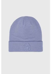 New Era czapka kolor fioletowy z grubej dzianiny. Kolor: fioletowy. Materiał: dzianina #1