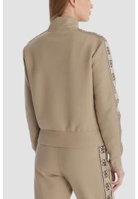 Guess - GUESS Beżowa damska bluza rozpinana z lampasami Britney, Rozmiar XS. Okazja: na co dzień. Kolor: beżowy. Styl: elegancki, casual, sportowy #4