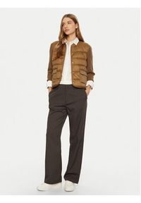 TOMMY HILFIGER - Tommy Hilfiger Kurtka puchowa WW0WW44343 Brązowy Slim Fit. Kolor: brązowy. Materiał: syntetyk
