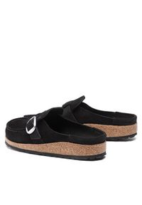 Birkenstock Klapki Buckley 1017826 Czarny. Kolor: czarny. Materiał: skóra, welur