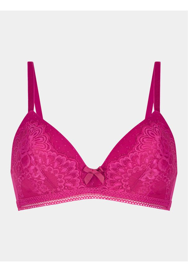 Hunkemöller Biustonosz bezfiszbinowy Bessie Non Wired Low D Pu 202655 Różowy. Kolor: różowy. Materiał: syntetyk