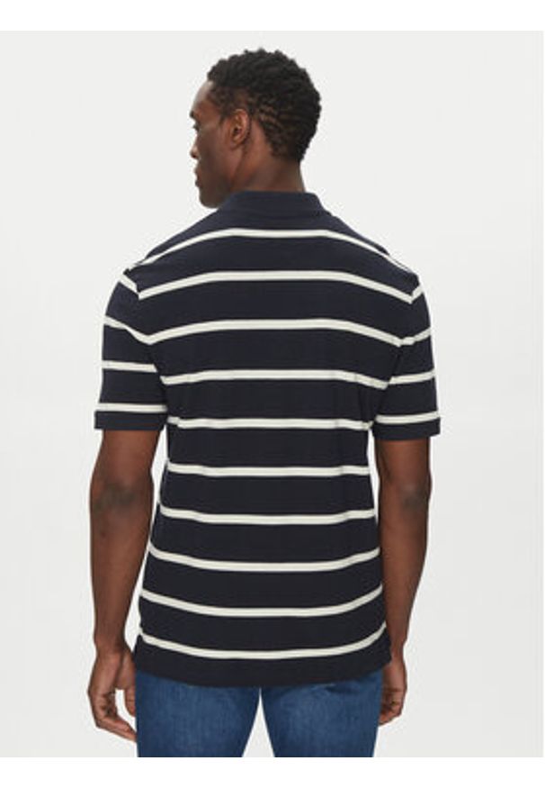 GANT - Gant Polo 2014022 Granatowy Regular Fit. Typ kołnierza: polo. Kolor: niebieski. Materiał: bawełna