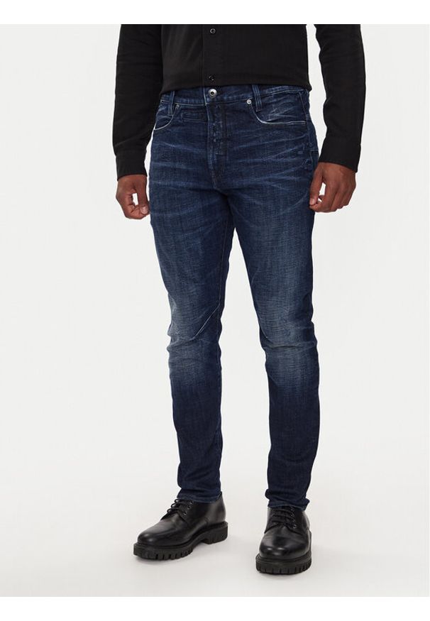 G-Star RAW - G-Star Raw Jeansy D-Staq 3D D05385-C051 Granatowy Slim Fit. Kolor: niebieski