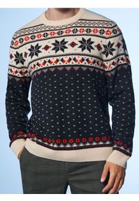 Sinsay - Sweter z motywem świątecznym - granatowy. Kolor: niebieski. Styl: wizytowy #1