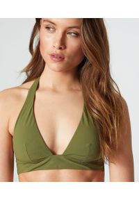 Essentielle Trójkątna Góra Od Bikini Bez Fiszbin Z Wiązaniem - Zielony Perłowy - Etam. Kolor: wielokolorowy, biały, zielony