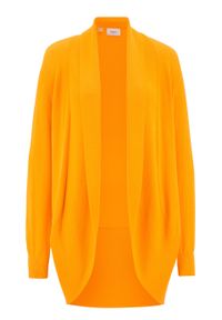 Sweter bez zapięcia, długi rękaw bonprix żółto-pomarańczowy. Kolor: żółty. Długość rękawa: długi rękaw. Długość: długie #1