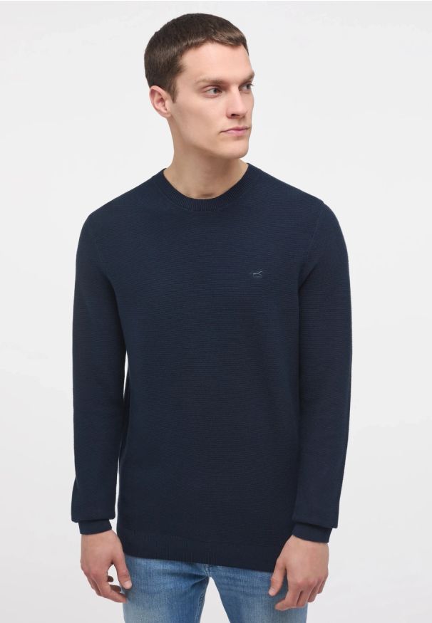 Męski Sweter Mustang Style Emil C Basic Total Eclipse 1014115 5226
