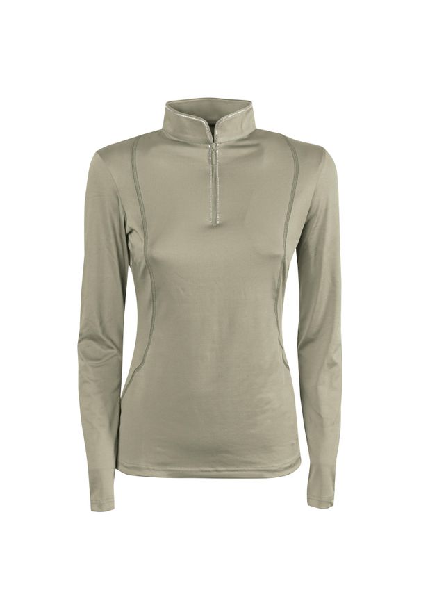 HARRYS HORSE - Damska koszulka do jazdy konnej Harry's Horse Trendy Jackie. Kolor: zielony. Długość rękawa: długi rękaw