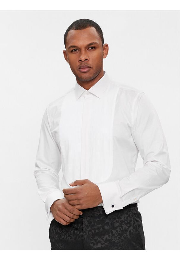 JOOP! Koszula 17 JSH-114Paavlo1 30040292 Biały Slim Fit. Kolor: biały. Materiał: bawełna