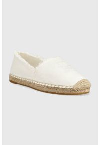 TOMMY HILFIGER - Tommy Hilfiger espadryle ECRU DENIM ESPADRILLE kolor biały FW0FW07271. Kolor: biały. Materiał: denim #5