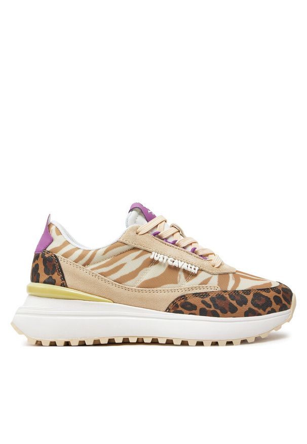 Sneakersy Just Cavalli. Kolor: beżowy