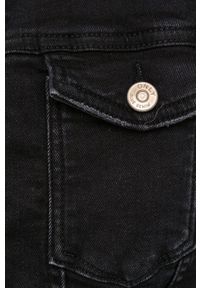 only - Only Kurtka jeansowa damska kolor czarny przejściowa. Okazja: na co dzień. Kolor: czarny. Materiał: jeans. Styl: casual