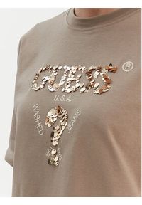 Guess T-Shirt V4YI06 I3Z14 Beżowy Regular Fit. Kolor: beżowy. Materiał: bawełna #3