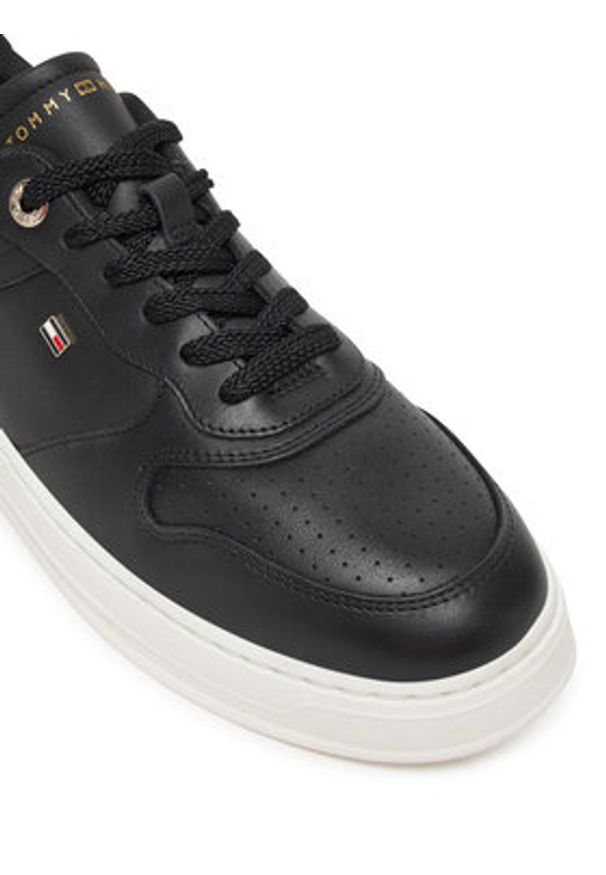 TOMMY HILFIGER - Tommy Hilfiger Sneakersy Sporty Cupsole FW0FW08795 Czarny. Kolor: czarny. Materiał: skóra