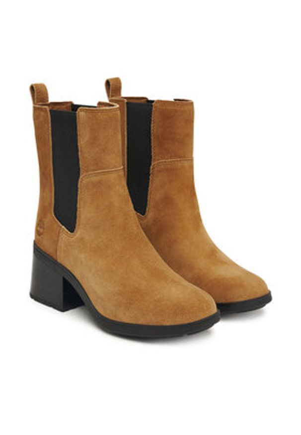 Timberland Botki Bellevaux TB0A424XES41 Brązowy. Kolor: brązowy. Materiał: skóra, zamsz