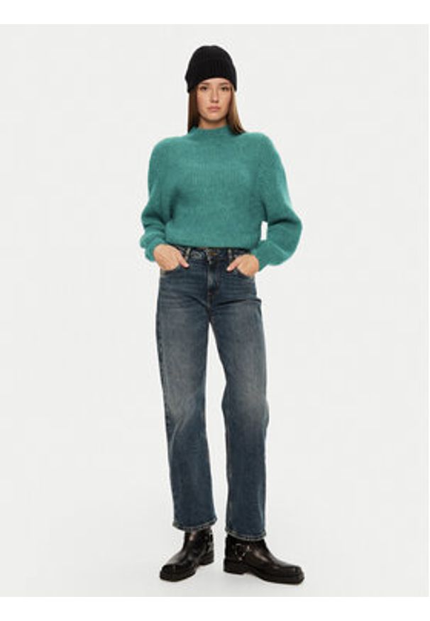 AMERICAN VINTAGE - American Vintage Sweter East EAST18QH24 Zielony Loose Fit. Kolor: zielony. Materiał: wełna, syntetyk. Styl: vintage