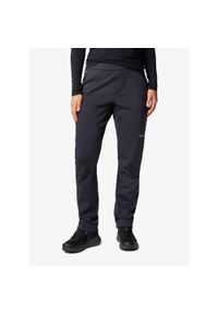 columbia - Spodnie trekkingowe damskie Columbia Vast Canyon High-Rise Softshell Pant. Stan: podwyższony. Kolor: czarny. Materiał: materiał, softshell. Sezon: lato. Sport: turystyka piesza