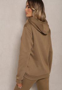 Renee - Ciemnozielona Bluza z Kapturem Corbetes. Typ kołnierza: kaptur. Kolor: zielony. Materiał: dresówka, polar, tkanina, prążkowany. Długość rękawa: długi rękaw. Długość: długie. Wzór: gładki, jednolity #4