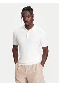 United Colors of Benetton - United Colors Of Benetton Polo 1198U301H Beżowy Regular Fit. Typ kołnierza: polo. Kolor: beżowy. Materiał: bawełna