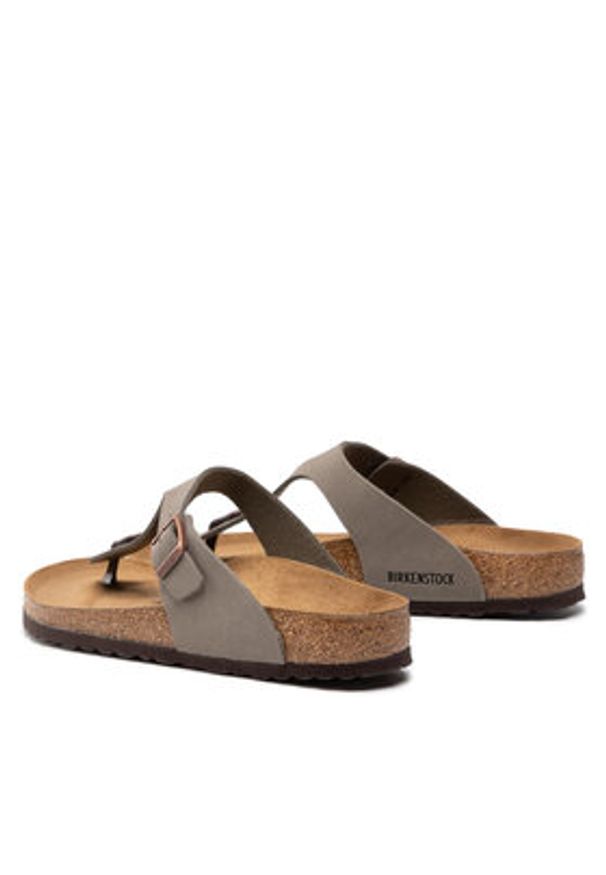 Birkenstock Japonki Gizeh 0043391 Szary. Kolor: szary. Materiał: skóra