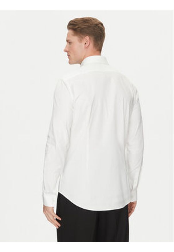 Calvin Klein Koszula K10K114310 Biały Slim Fit. Kolor: biały. Materiał: bawełna
