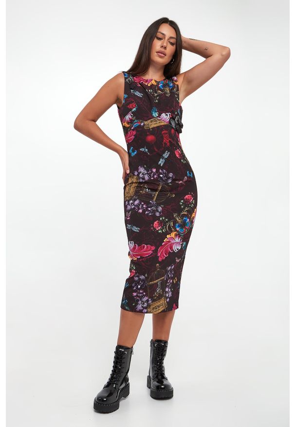 Versace Jeans Couture - Sukienka midi VERSACE JEANS COUTURE. Długość: midi