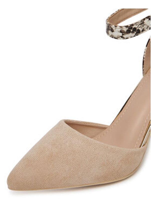 DeeZee Czółenka FERRI1 Beżowy. Kolor: beżowy. Materiał: skóra