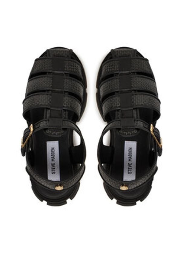 Steve Madden Sandały Amina s SM11003681 Czarny. Kolor: czarny. Materiał: skóra
