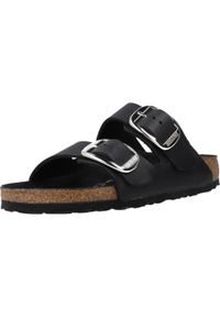 Klapki damskie Birkenstock Arizona Big Buckle. Zapięcie: bez zapięcia. Kolor: czarny. Materiał: guma, syntetyk, materiał