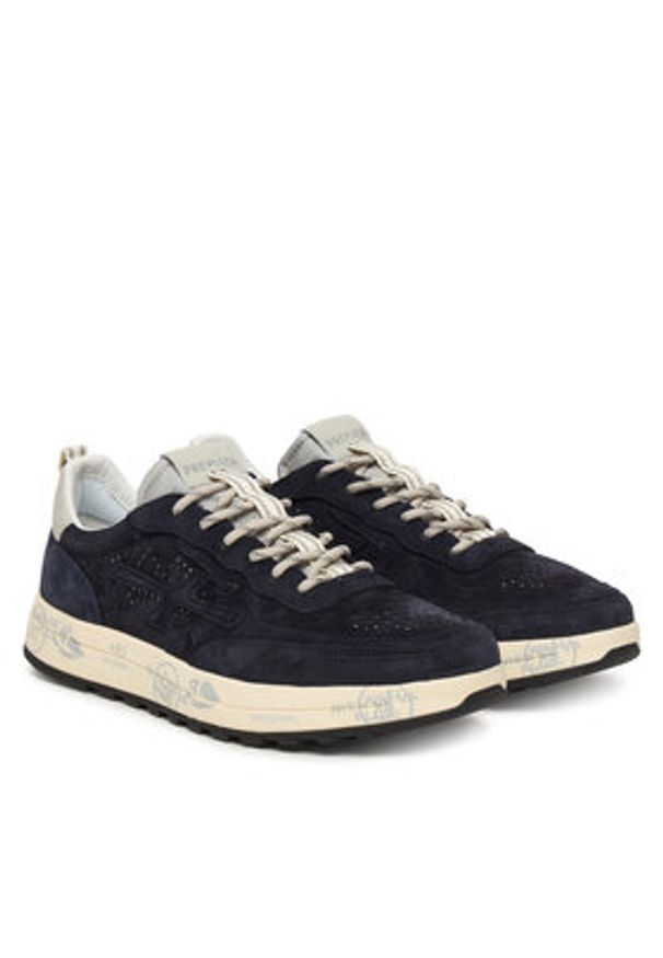 Premiata Sneakersy Nous Var 8289 Granatowy. Kolor: niebieski. Materiał: skóra, zamsz