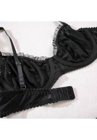 Intica - Komplet bielizny z falbanką biustonosz i majtki elegancki zestaw Christa. Kolor: różowy. Materiał: materiał #8