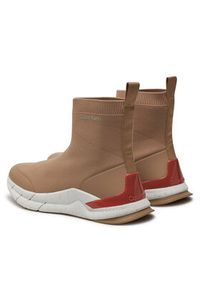 Calvin Klein Sneakersy Sockboot Runner HM0HM01241 Beżowy. Kolor: beżowy. Materiał: materiał #4