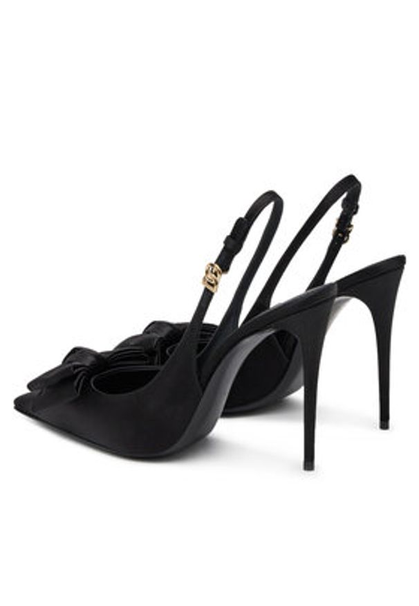DOLCE & GABBANA - Dolce&Gabbana Sandały CG0844 A3I64 Czarny. Kolor: czarny. Materiał: materiał